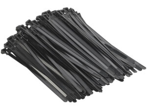 Collier de fixation pour cable electrique 300x7,6mm - nylon - lot de 100 colliers serre-câbles